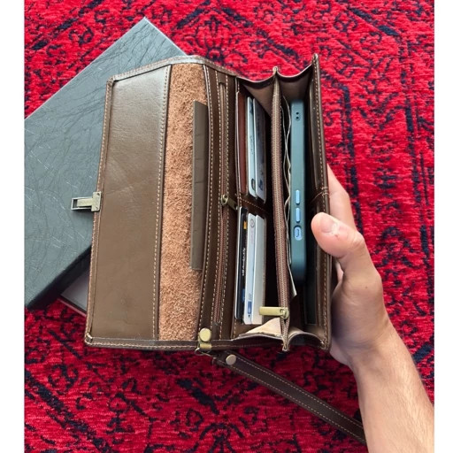 کیف مردانه پاسپورتی چرم اصل