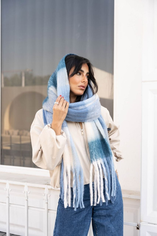 شال بیگ اسکارف چهار خانه رنگی